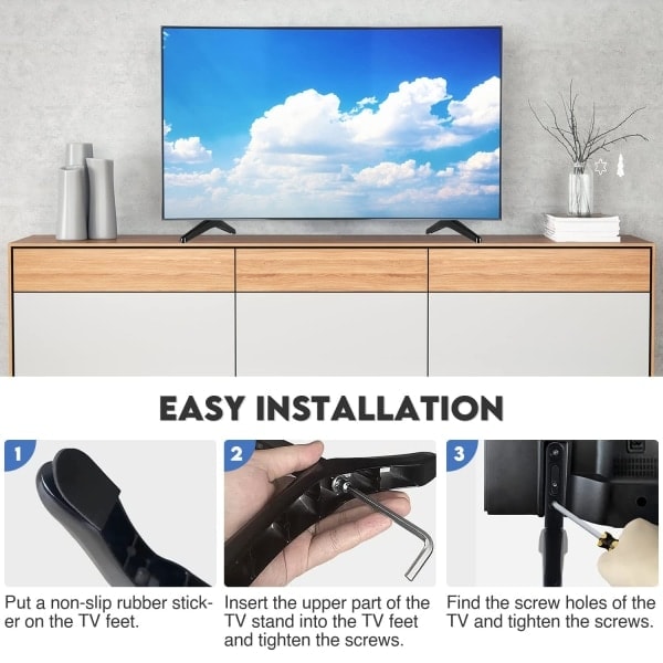 QU/Universell TV-jalustajalka, useimmille 32–65 tuuman LCD-televisioille