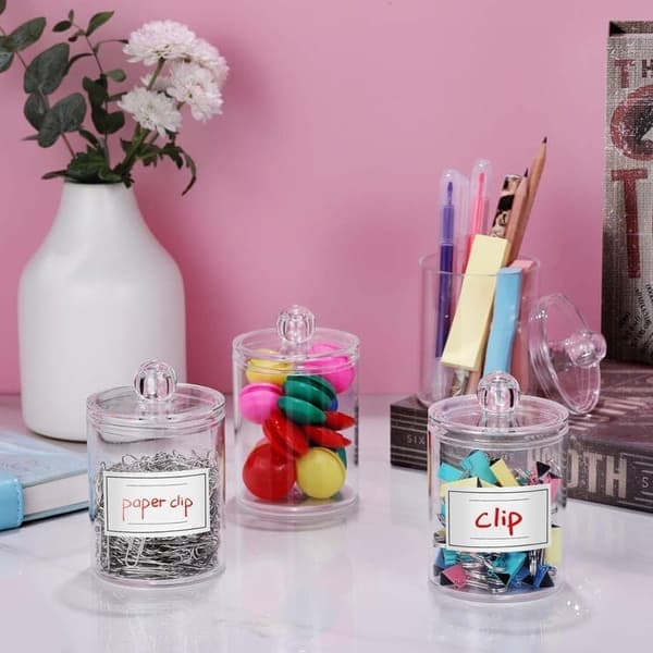 4-pack Transparenta Förvaringsburkar för Smink och Småföremål
