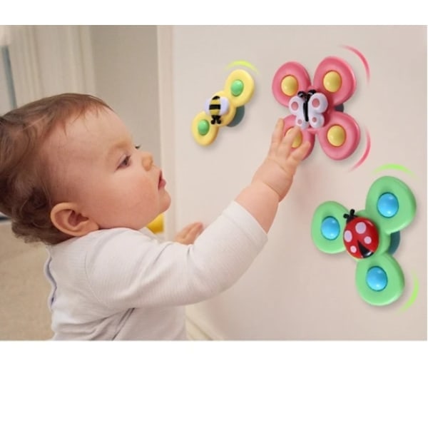 3 kpl Vauvan Imu Kuppi Pyörivät Lelut Fidget Spinner Kylpylelut Monivärinen˜QD