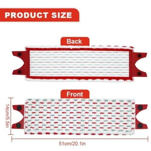 QU/1 Erstatningsklut for Vileda UltraMax XL Våt og Tørr Flatmopphode, Mikrofiber Flatmopp Erstatningsklut Kompatibel