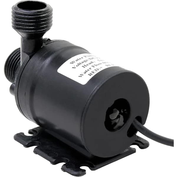 Cirkulationspumpe DC 12V 800L/H 5M Vandcirkulationssystem Sort 1 stk