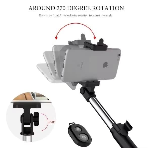 Selfiestick / Tripod Mobiltelefonstativ med Bluetooth Fjärrkontroll