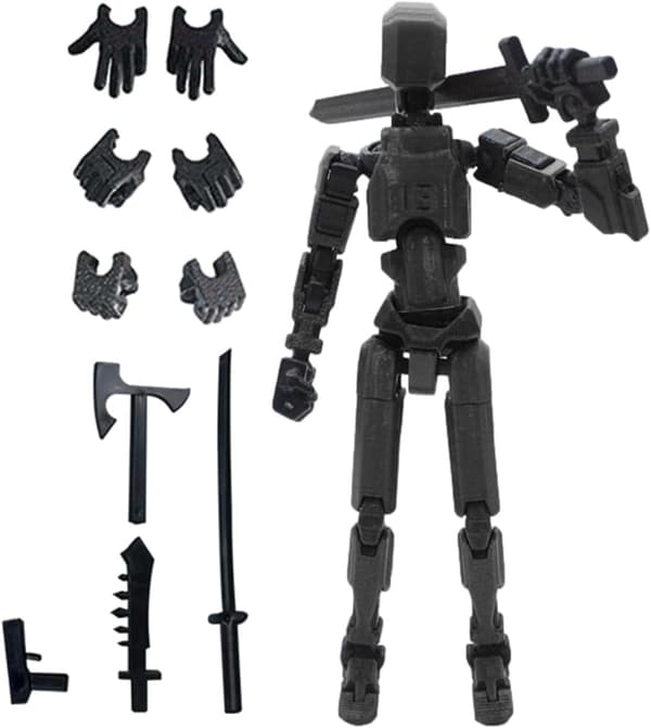 T13 Actionfigur, Titan 13 Actionfigur, Robot Actionfigur, 3D-printet Action