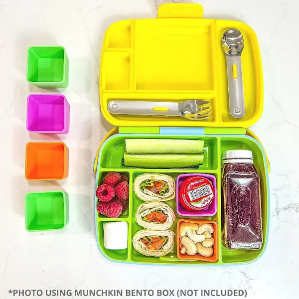 QU.Bento Skillekopp Gjenbrukbare Silikon Matboksdelere Matbeholder Bento Pakke Matboksdelere for Barn Lunsjtilbehør