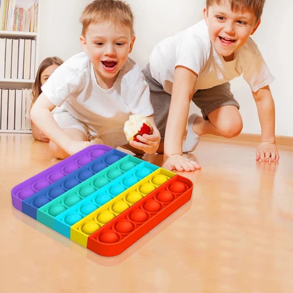 Färg Push Bubble Gadgets Sensoriska Leksaker, Speciellt för Tryckavlastning Silikon Tryckavlastningsleksaker Klämkänsla Tie Dye