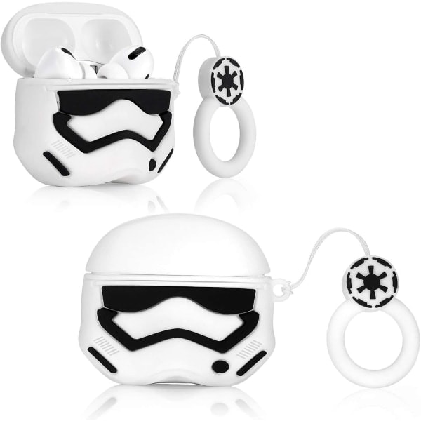 [QD] Til Star Airpods Case 2 Wars Pack, Stødsikkert Etui med Nøglering, Kompatibelt med Apple Airpod Pro