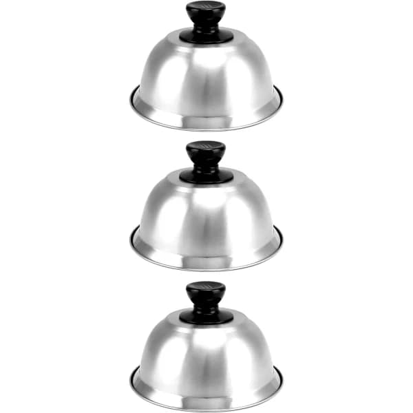 3-pak Burgerlock, Smeltekop, Rustfrit Stål, 16 x 10 cm, Til Hamburgere