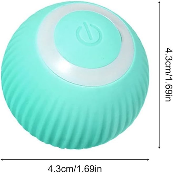 Blå smart kattelegetøj, interaktiv kattelegetøj, 360 graders automatisk rotation og USB-opladning, interaktiv kattelegetøj til indendørs katte