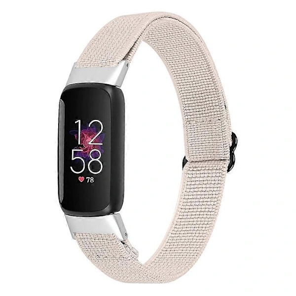 Blødt justerbart nylon urrem, erstatningsrem til Fitbit Luxe - Mørkeblå Multifarvet Aprot