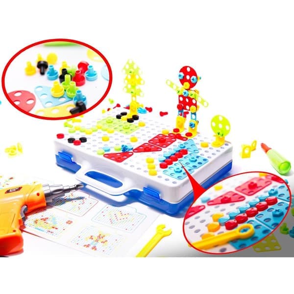 Construction Set with Screwdriver and Building Blocks - 237 Pieces