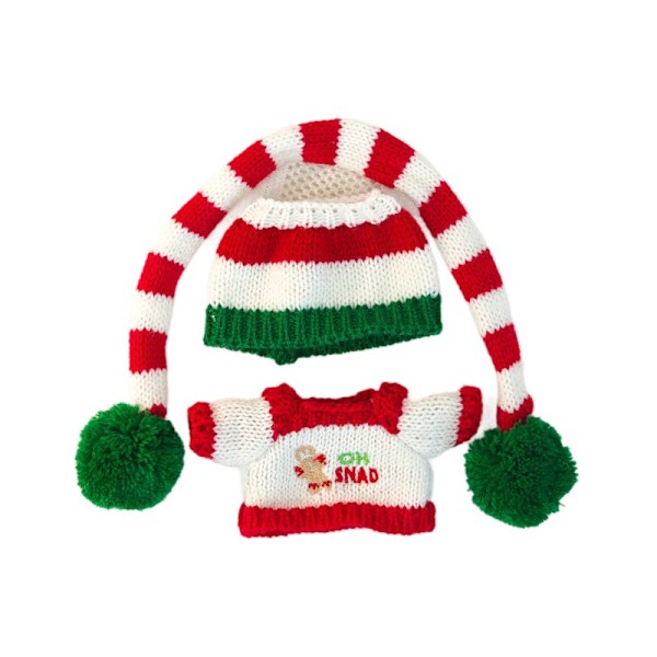 Labubu Kläder Tröja Juldräkt Söta Huvtröjor Halsduk Hatt Leksak Klädsel LABUBU Docka Mjuka Kläder Nyckelring Väska Hänge 3 cloth