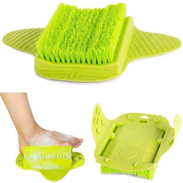 uu/Foot Scrubber / Fotborste för Dusch & Badkar - Fäst på golvet Green Grön