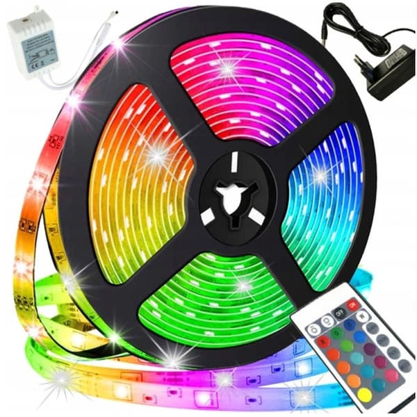 5 Meter - LED-slingor med RGB / Ljusslinga / LED-list 150
