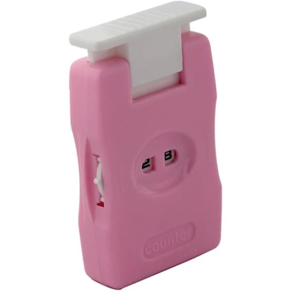 Manuell räknare och stygnmarkör för stickning/virkning