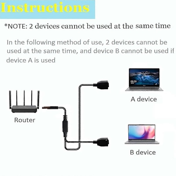 \"QD\" RJ45 Ethernet -jakoadapteri 1 uros - 2 naaras LAN-verkonjakaja Tuki Cat7 Cat6 Internet-verkon jatkojohdolle