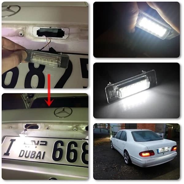 For Benz W210 E300 E320 E420 W202 4D C230 C280 C43 AMG LED-skiltlys