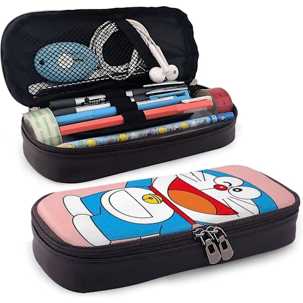 Doraemon Lær Penal Kontorrekvisita Veske Bærbar Oppbevaringsboks Kosmetikkveske Mappe bd005194