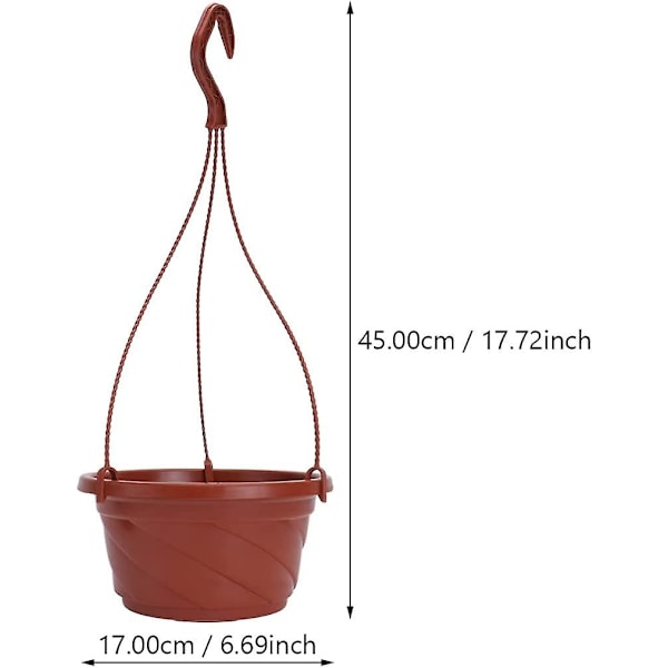 10-pack plast hängande självbevattnande blomkruka för utomhus- och inomhusväxter - röd_QU