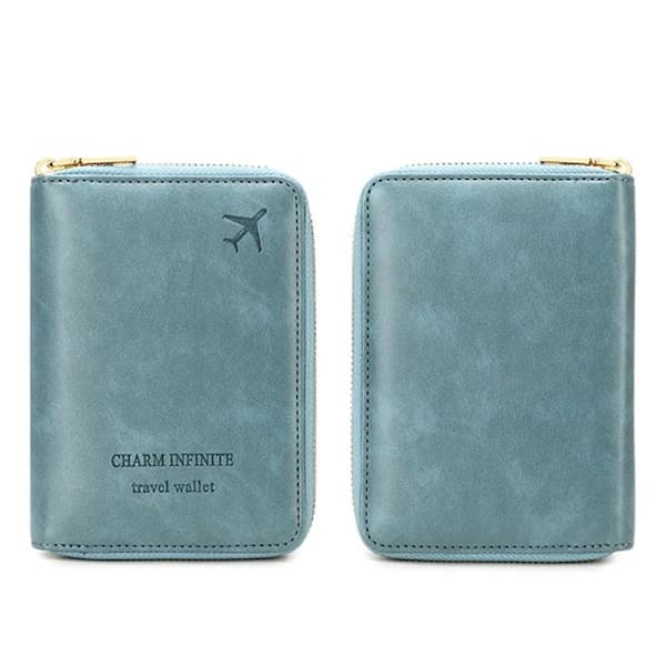 QD-Dragkedja Passfodral Resväska BRUN brun