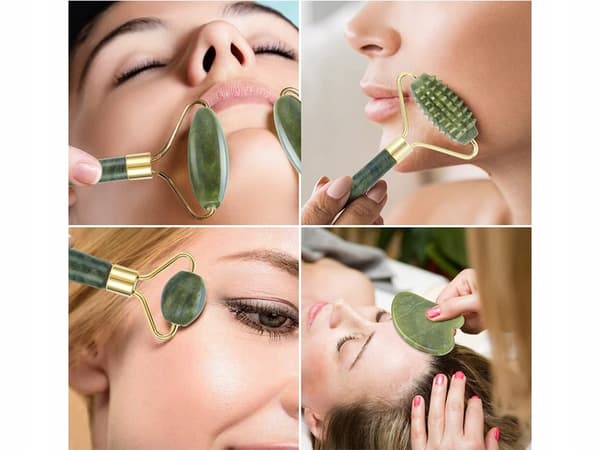 Kompletti Jade roller setti / Kasvohieronta / Jade roller setti Grön green