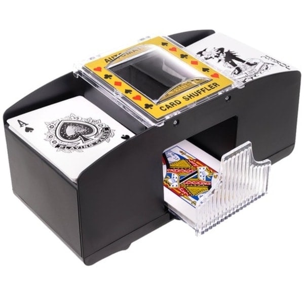 \"QD\" Card Shuffler - Fast and Portable for 2 Decks Black