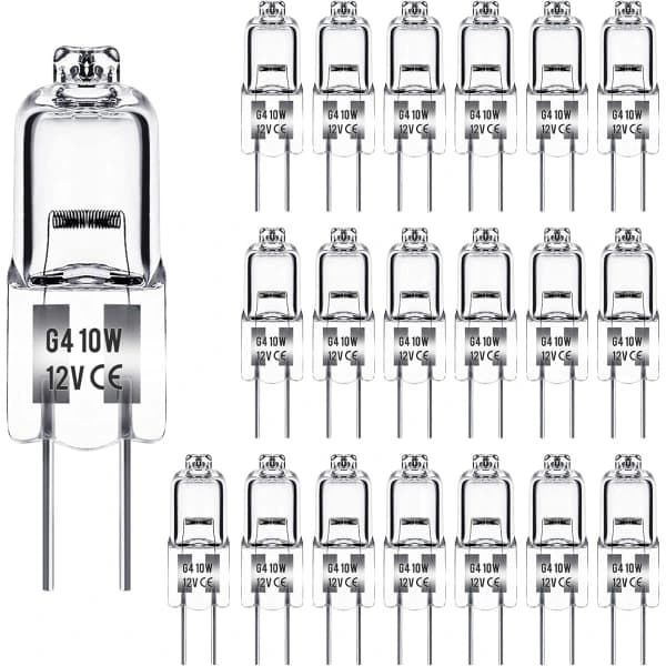 G4 halogenlampor 10W 12V - Varmvit - 20-pack 10W 20st 20pcs