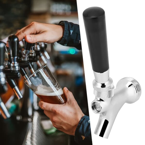 Messing Ølhane Tap Dispenser med Børste Støvhætte Ølbrygningstilbehørssæt
