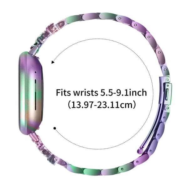 Kimalteleva kellonranneke kolmella helmellä Fitbit Versa 3/4/Sense 2 -kelloon_qq