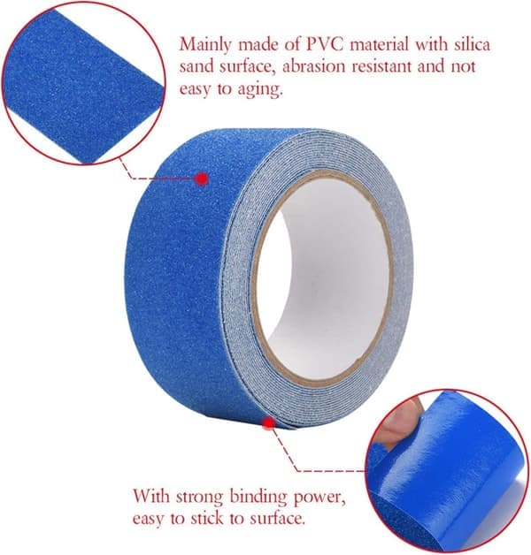 Halkfri tejp - Trapptejp - 5m x 5cm - PVC - Utomhus/Inomhus
