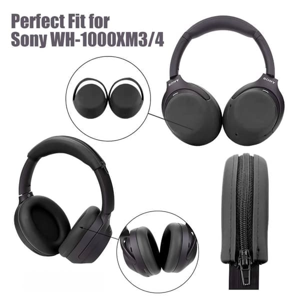 Øreputer, deksler og pute for hodebøyle til Sony WH-1000XM3/4