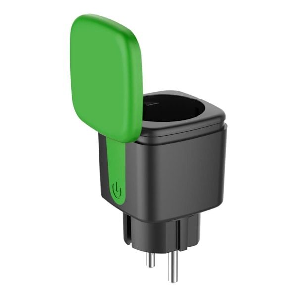SMART H udendørs stik WiFi IP44 1xCEE 7/3 13A sort/grøn_qq