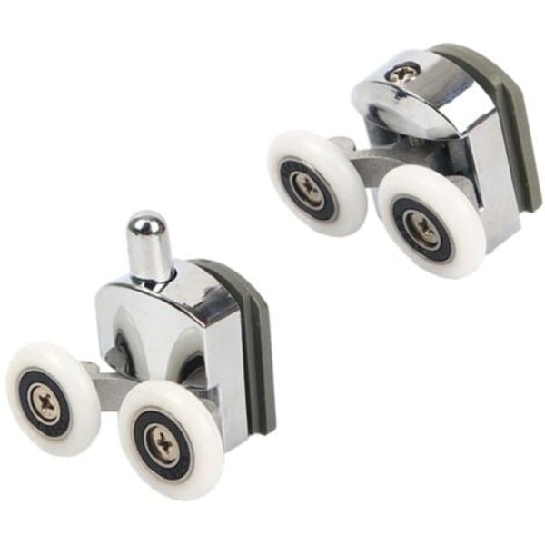 QU/CCYKXA - 8 stk. Brusekabineruller, Zinklegering, 23 mm Diameter, Udskiftning til Badeværelse