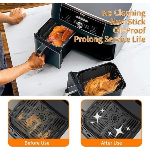 /QD/ 2-pack Air Fryer silikonform för Ninja Double Stack Airfryer SL400EU, Airfryer-tillbehör