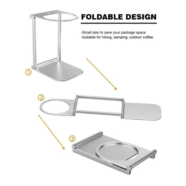 QU/Vikbar Kaffefilterhållare Pour Over Droppställ Aluminium Espresso Kaffemaskin Stödställ Kaffefilterställ