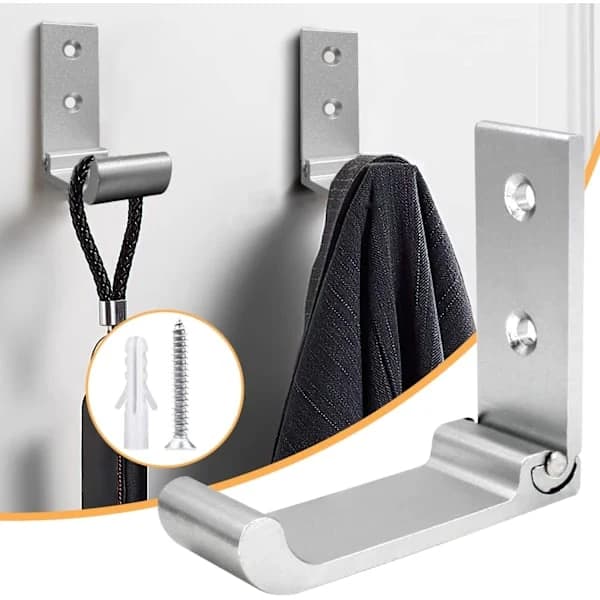 QU-4 stk vægkroge, foldbare kroge, aluminiumslegering, A
