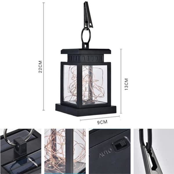 /QD/2 stk 30 LED Solcelle Hagelys, Utendørs Solcellelys, Utendørs LED Solcelle Hengende Lykt, Utendørs Solcelle Vegglys