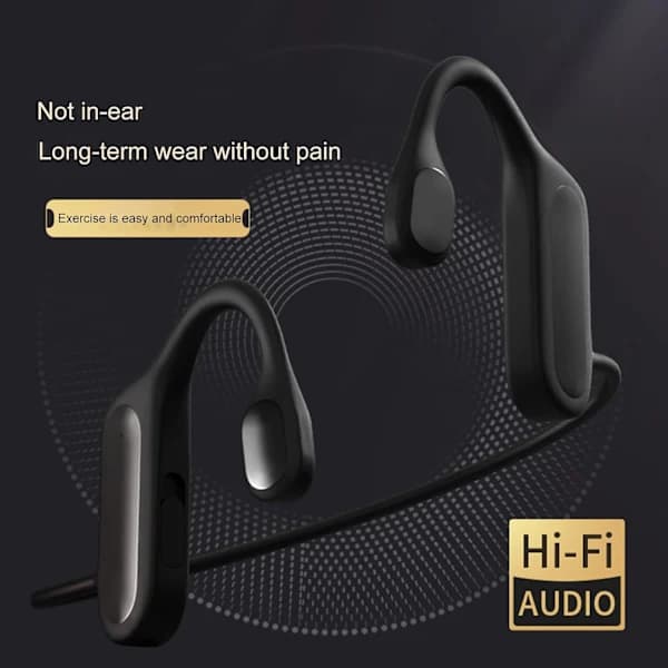 Benledningshovedtelefoner - BL09 Bluetooth-hovedtelefoner IPX5 - Sort