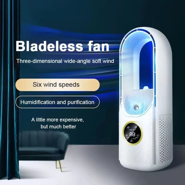 USB Mini Luftkøler Ventilator – 3-i-1 Bordventilator med 6 Hastigheder & Timer til Hjemmet/Kontoret