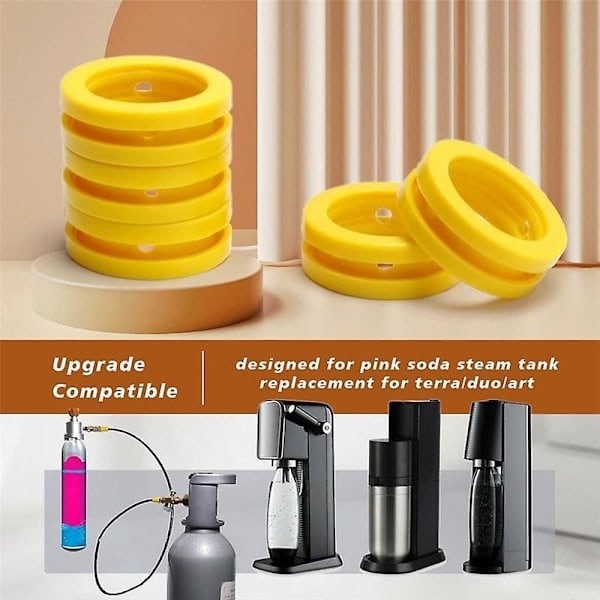\"QD\" O-ringe til kulsyremaskine CO2-cylinderudskiftning, kulsyrepatroner, 5 stk., Pakninger til ny sodastream