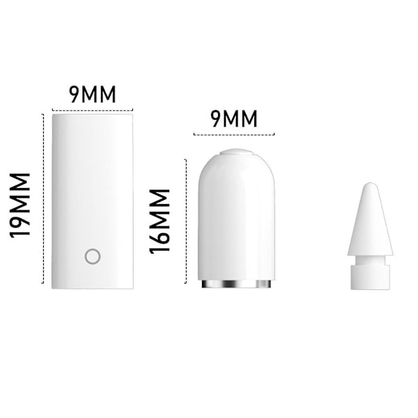 Lämplför Apple Pencil 1/2 generation 6-i-1 magnetiskt pennlock pennspetspaket lättvikt*QN