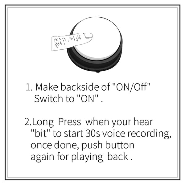 Recordable Talking Button with LED Function Learning Resources Buzzers Pink Blue Blue BL-T