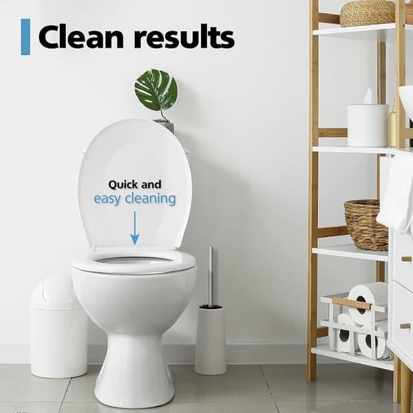 Universal Toiletbørste i rustfrit stål, 2-pak, med gevindforbindelse, uden base, 34 cm