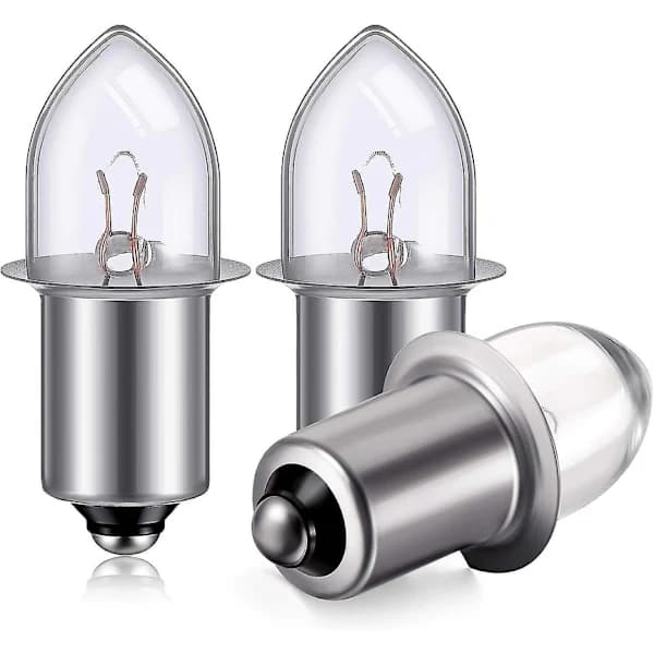 6-volt/ 4D-4,8-volt 0,75A Bajonettbase Krypton Erstatningspære Lommelyktpærer (3-pakning) 3 3