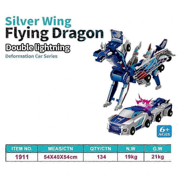Magisk Transformerande Superkombinationsbilsleksak A