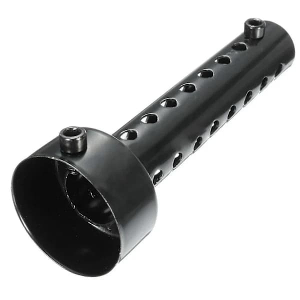 2x Universal Motorcykel Udstødningsrør Lyddæmper Killer Silencer 48mm Sort