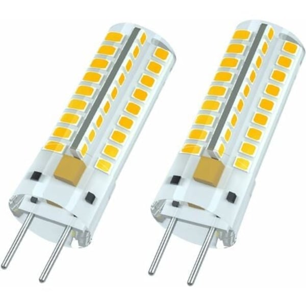 QU/GY6.35 LED-pære, LED G6.35 12V, 7W halogenpære tilsvarende 50W, varmhvit 3000K, 360° strålevinkel, for skapbelysning, ikke dimbar (2 stk)
