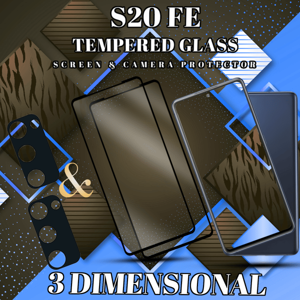 2-pack Samsung S20 FE Skärmskydd & 2-pack Linsskydd - Härdat Glas 9H - Superkvalitet 3D Samsung S20 FE