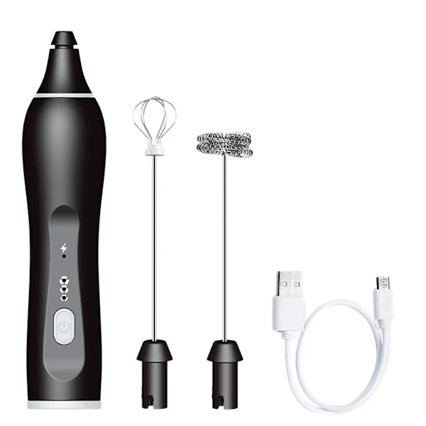 QU.1 Sett USB Elektrisk Melkeskummer 3 Hastigheter Elektrisk Visp &amp; 1 Stk 51mm Espresso Doseringstrakt Ring