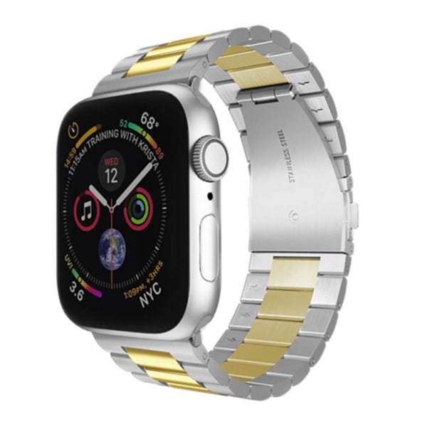 [QD] Yhteensopiva Apple Watch -ranneke 38mm-40mm/42mm-44mm Vaihto Ruostumattomasta teräksestä valmistettu metalliranneke -38-40mm kulta