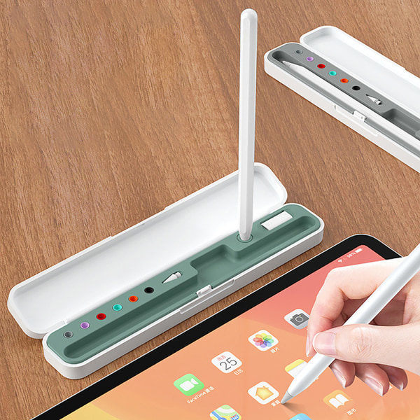 [QD] 1 stk. Portabelt Pennal for Apple Pencil 1. og 2. Gen - Svart